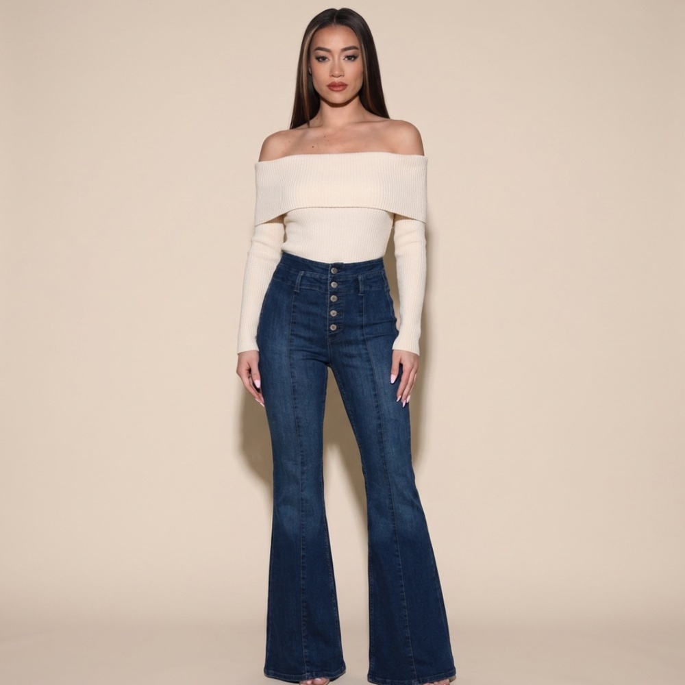 We The Free Women's Flare High Rise Button Fly Jeans